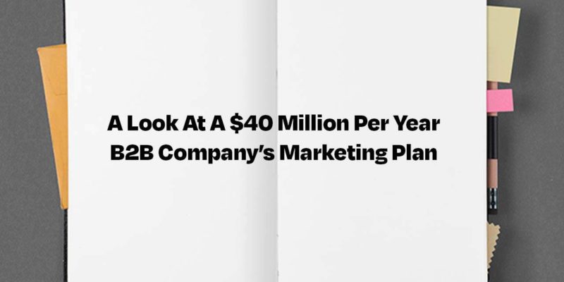 A Look At A $40 Million Company’s Marketing Plan