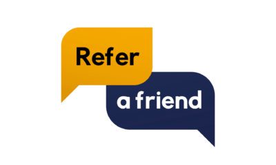Refer a friend banner vector design. Referal system.