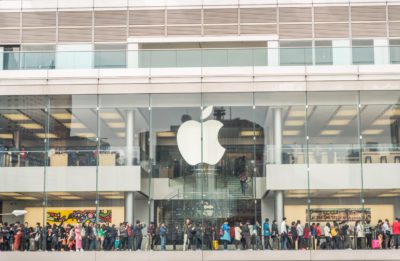 HONG KONG - FEBRUARY 13,2015: crowded Apple store in Hong Kong. Apple's flagship stores in China are packed with people who often line up to grab on one of the company's latest gadgets