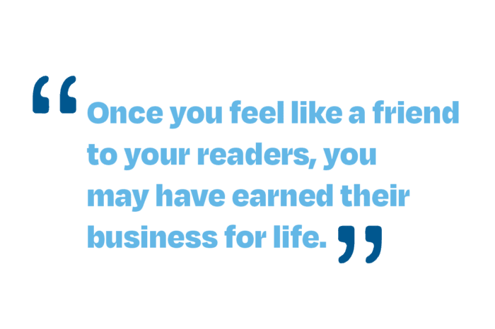 Using personal stories in business newsletters